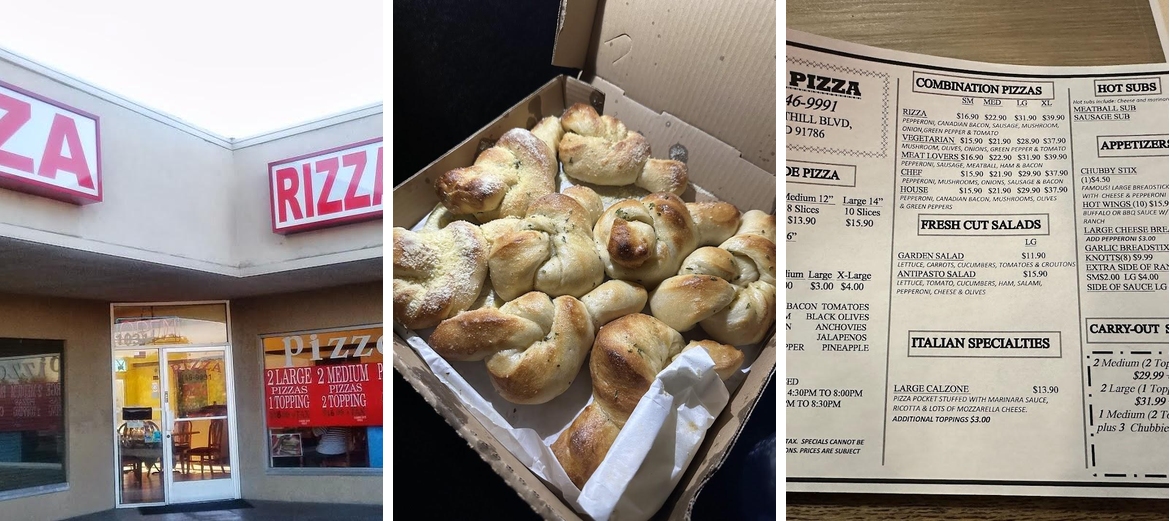 RIZZA PIZZA Menu